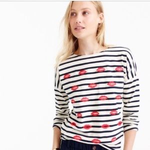 J. Crew Lips Striped Shirt